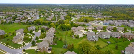 Homes in residential area