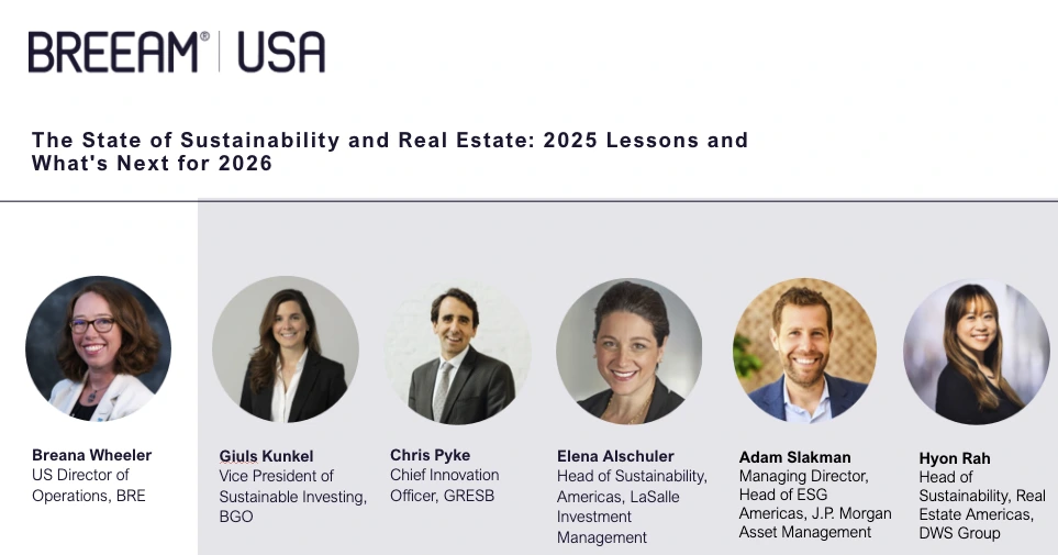 Panelists in BREEAM webinar